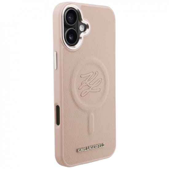 Case Karl Lagerfeld Initial & Metal Logo MagSafe for iPhone 16 Plus pink Case Karl Lagerfeld Initial & Metal Logo MagSafe for iPhone 16 Plus pink