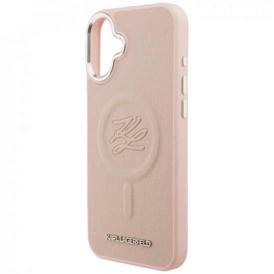 Case Karl Lagerfeld Initial & Metal Logo MagSafe for iPhone 16 Plus pink Case Karl Lagerfeld Initial & Metal Logo MagSafe for iPhone 16 Plus pink