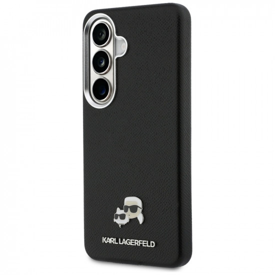 Case Karl Lagerfeld Saffiano KC Metal Logo MagSafe for Samsung Galaxy S26 black