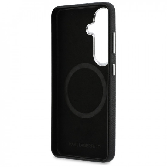Case Karl Lagerfeld Saffiano KC Metal Logo MagSafe for Samsung Galaxy S26 black