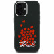 Karl Lagerfeld Silicone Heart Sign Logo MagSafe Case for iPhone 16 Black