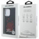 Karl Lagerfeld Silicone Heart Sign Logo MagSafe Case for iPhone 16 Black