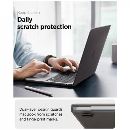 Case Spigen AirSkin for MacBook Air 13" M2-M5 2023-2026 frost black