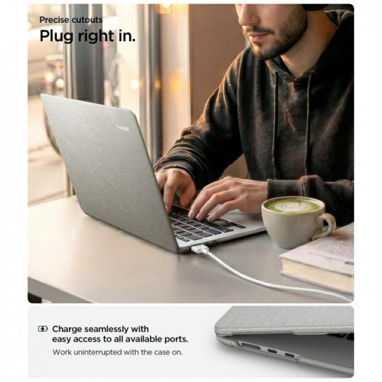 Spigen Urban Fit Case for Macbook Air 15" M2-M5 2023-2026 Gray Spigen Urban Fit Case for Macbook Air 15" M2-M5 2023-2026 Gray