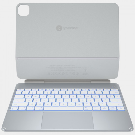 Case Typecase Edge Pro with keyboard for iPad Air 13" M2 2024 / M3 2025 / M4 2026 silver