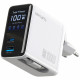 4smarts GaN Flex Screen AI 100W 2xUSB-C + USB-A wall charger white 4smarts GaN Flex Screen AI 100W 2xUSB-C + USB-A wall charger white