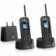 Set of Motorola O202 cordless landline phones 2 pcs. with far distance antenna black Set of Motorola O202 cordless landline phones 2 pcs. with far distance antenna black