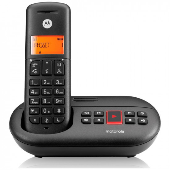Cordless phone with answering machine Motorola E211 black Cordless phone with answering machine Motorola E211 black