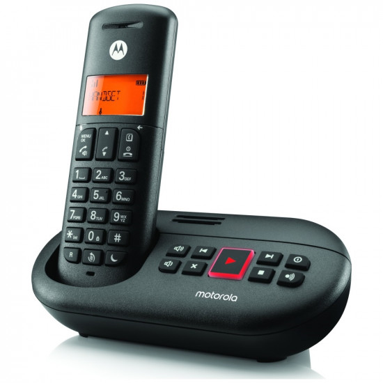 Cordless phone with answering machine Motorola E211 black Cordless phone with answering machine Motorola E211 black