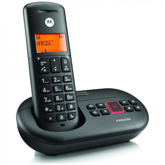 Cordless phone with answering machine Motorola E211 black Cordless phone with answering machine Motorola E211 black