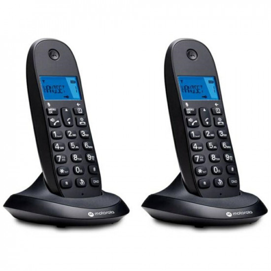 Set of Motorola C1002CB+ cordless landline phones black 2 psc. Set of Motorola C1002CB+ cordless landline phones black 2 psc.