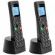 Set of Motorola DOT202 cordless landline phones black 2 psc. Set of Motorola DOT202 cordless landline phones black 2 psc.