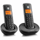 Set of Motorola E202 cordless landline phones 2 pcs. black