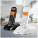 Set of Motorola S1202 cordless landline phones 2 pcs. black white