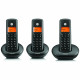 Set of Motorola E203 cordless landline phones 3 pcs. black Set of Motorola E203 cordless landline phones 3 pcs. black