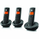 Set of Motorola E203 cordless landline phones 3 pcs. black Set of Motorola E203 cordless landline phones 3 pcs. black