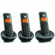 Set of Motorola E203 cordless landline phones 3 pcs. black Set of Motorola E203 cordless landline phones 3 pcs. black