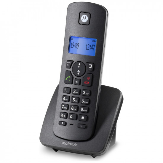 Set of Motorola C4201 cordless landline + landline phones black 2 psc. Set of Motorola C4201 cordless landline + landline phones black 2 psc.