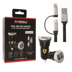 Ferrari charger FEBCCCBUNBK 2in1 MFI lightning/micro USB black Ferrari charger FEBCCCBUNBK 2in1 MFI lightning/micro USB black