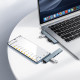 Borofone 4in1 Hub (FH1A) Type C to 3x USB 2.0, 1x USB 3.0, Aluminium Alloy, Plug&Play, up to 5Gbps Metal Gray