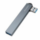 Borofone 4in1 Hub (FH1) USB to 3x USB 2.0, 1x USB 3.0, Aluminium Alloy, Plug&Play, up to 5Gbps Metal Gray