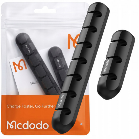 Mcdodo (2 pack) Cable Organizer (WF 5960) 7 Slots, 3 Slots, Silicone Grey