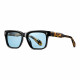 Techsuit Polarized Sunglasses (31246) for Men, UV400, TR90, Flat Top Shape, Vintage Print / Blue