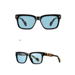 Techsuit Polarized Sunglasses (31246) for Men, UV400, TR90, Flat Top Shape, Vintage Print / Blue Techsuit Polarized Sunglasses (31246) for Men, UV400, TR90, Flat Top Shape, Vintage Print / Blue