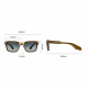 Techsuit Polarized Sunglasses (31246) for Men, UV400, TR90, Flat Top Shape, Vintage Print / Blue