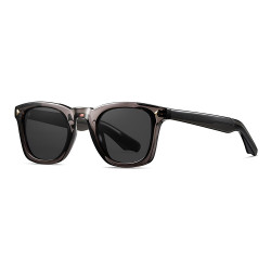 Techsuit Premium Polarized Sunglasses (31243) for Men, UV Protection, TR90, Wayfarer Frame, HD Lenses, Retro Grey