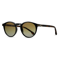 Techsuit Polarized Sunglasses (31235) for Men, Fashion, TR90 Frame, Scratch resistant TAC Lenses, Acetate Legs Yellow