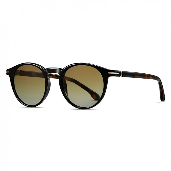 Techsuit Polarized Sunglasses (31235) for Men, Fashion, TR90 Frame, Scratch resistant TAC Lenses, Acetate Legs Yellow