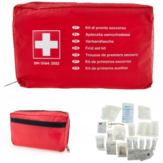 Car First Aid Kit with CPR mouthpiece DIN 13164