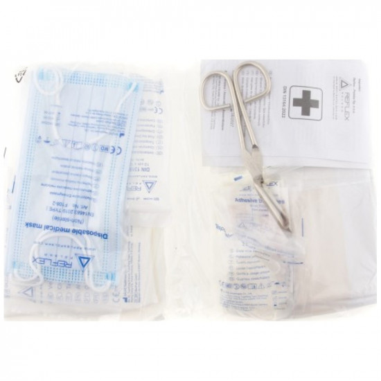 Car First Aid Kit with CPR mouthpiece DIN 13164