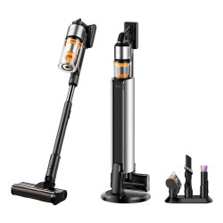 Deerma Cordless Vacuum Cleaner VCES141 (Z50 Combo) 27000Pa, 600W, 2500mAh, Auto Empty Dock, Green Searchlight Black