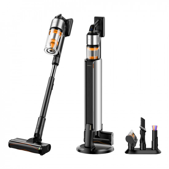 Deerma Cordless Vacuum Cleaner VCES141 (Z50 Combo) 27000Pa, 600W, 2500mAh, Auto Empty Dock, Green Searchlight Black