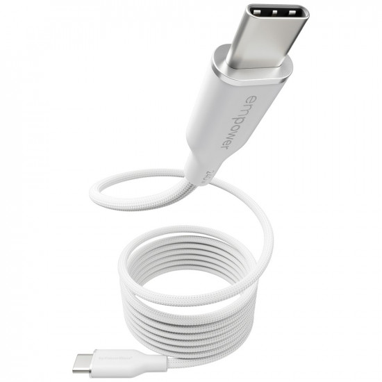 Cable empower by PanzerGlass Magnetic 240W USB-C to USB-C 1.5m silver white