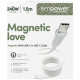 Cable empower by PanzerGlass Magnetic 240W USB-C to USB-C 1.5m silver white