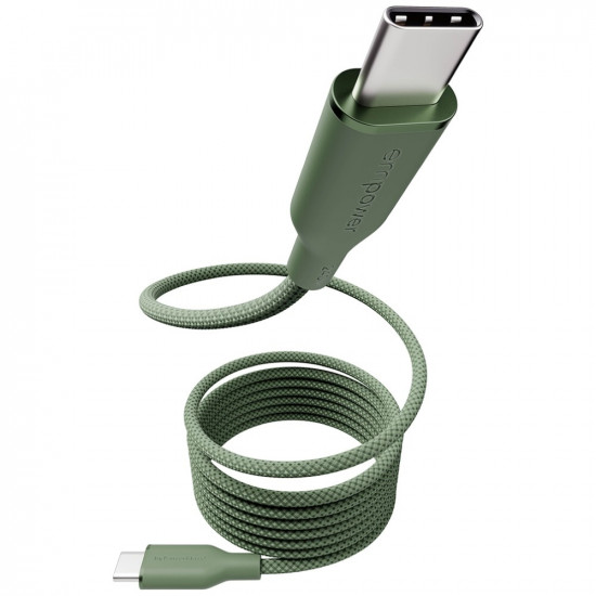Cable empower by PanzerGlass Magnetic 240W USB-C to USB-C 1.5m green