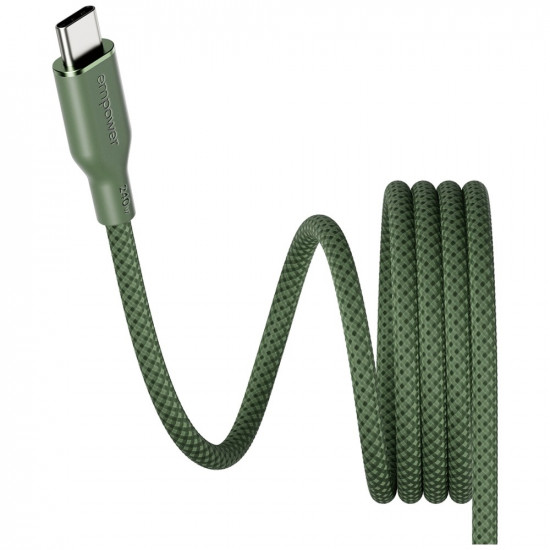 Cable empower by PanzerGlass Magnetic 240W USB-C to USB-C 1.5m green