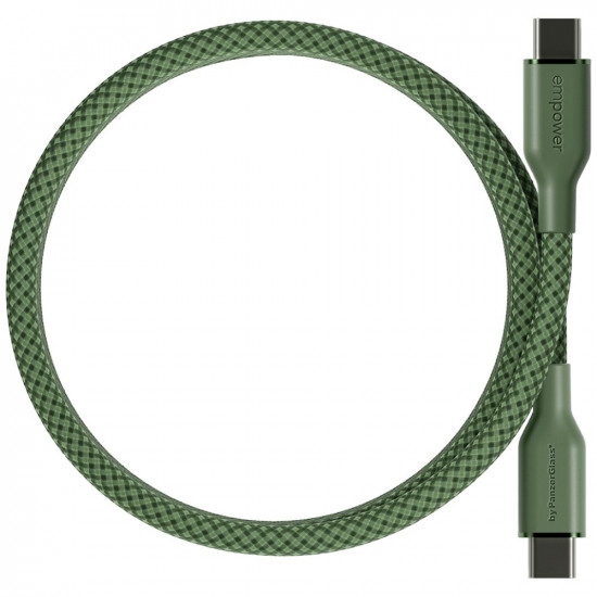 Cable empower by PanzerGlass Magnetic 240W USB-C to USB-C 1.5m green