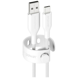 Cable empower by PanzerGlass Racing 60W USB-A to USB-C 1.2m silver white