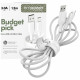 Cable empower by PanzerGlass Racing 60W USB-A to USB-C 1.2m silver white Cable empower by PanzerGlass Racing 60W USB-A to USB-C 1.2m silver white