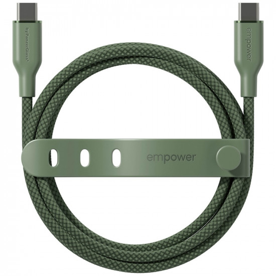 Cable empower by PanzerGlass Racing 60W USB-C to USB-C 1.2m green Cable empower by PanzerGlass Racing 60W USB-C to USB-C 1.2m green