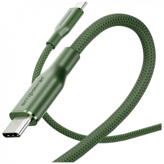Cable empower by PanzerGlass Racing 60W USB-C to USB-C 1.2m green Cable empower by PanzerGlass Racing 60W USB-C to USB-C 1.2m green