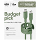 Cable empower by PanzerGlass Racing 60W USB-C to USB-C 1.2m green Cable empower by PanzerGlass Racing 60W USB-C to USB-C 1.2m green