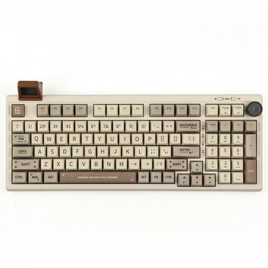 Mechanical keyboard Epomaker RT100 ANSI Wisteria Linear Switch white