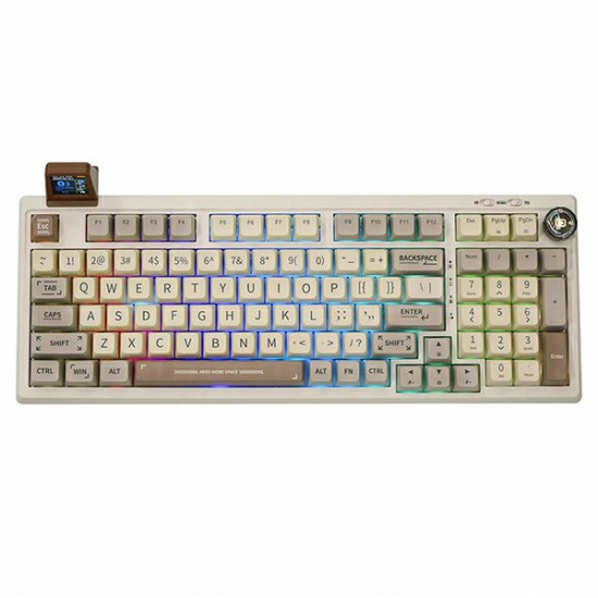Mechanical keyboard Epomaker RT100 ANSI Wisteria Linear Switch white