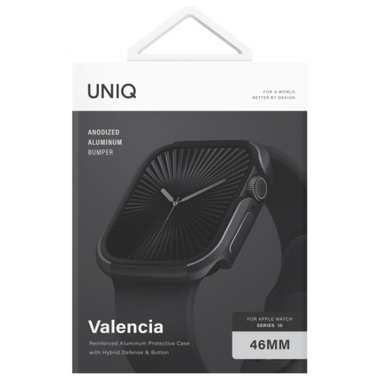 UNIQ Valencia case Apple Watch Series 46mm midnight black UNIQ Valencia case Apple Watch Series 46mm midnight black