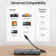 Anker Docking Station (A83830A2) HDMI, 2x USB, 2x USB C, Ethernet, SD/TF Card, 4K@60Hz, 10Gbps, PD85W Gray